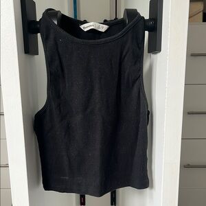 Black Ribbed Women's Top